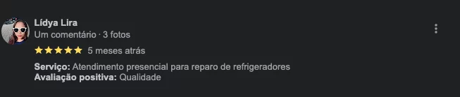 Avaliação de cliente 3