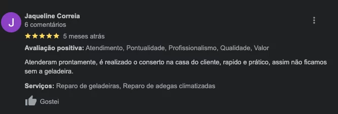 Avaliação de cliente 6